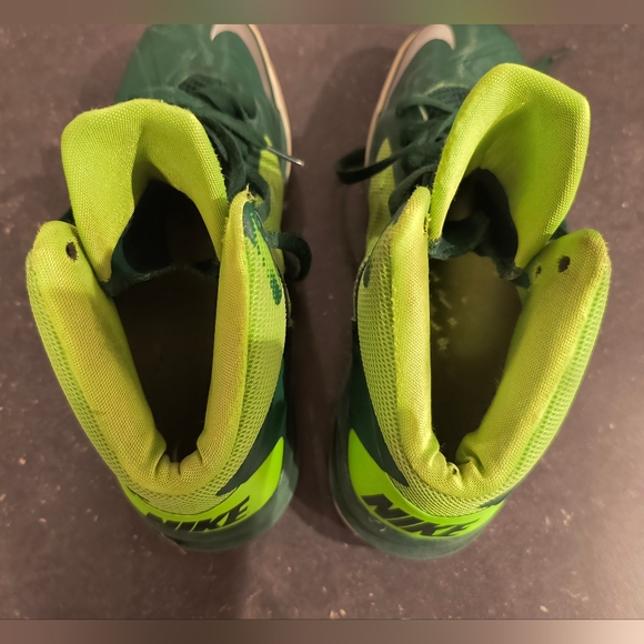 Vintage 2013 Nike Air Zoom Hyper Quickness Neon Green Dark Green rare Size 10 - Picture 7 of 8